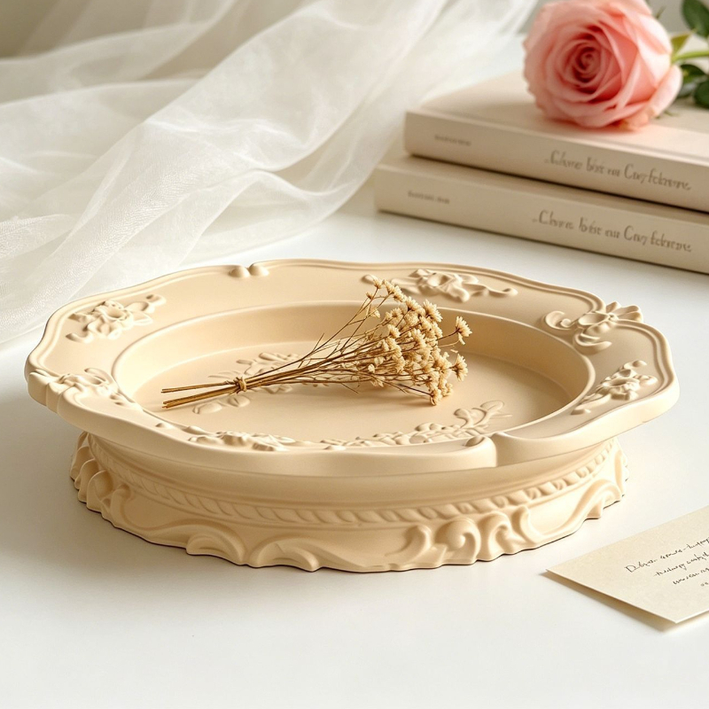 Melt Pour Soap Base - Elegant Vintage Baroque Lace Silicone Mold,