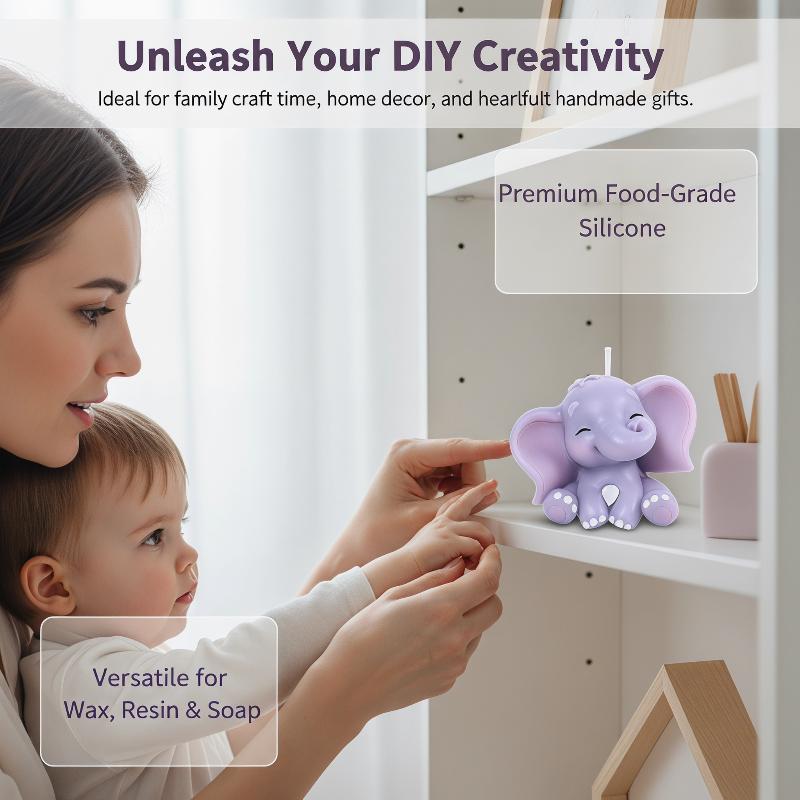 Cute 3D Elephant Silicone Cand - Melt Pour Soap Base recension och pris