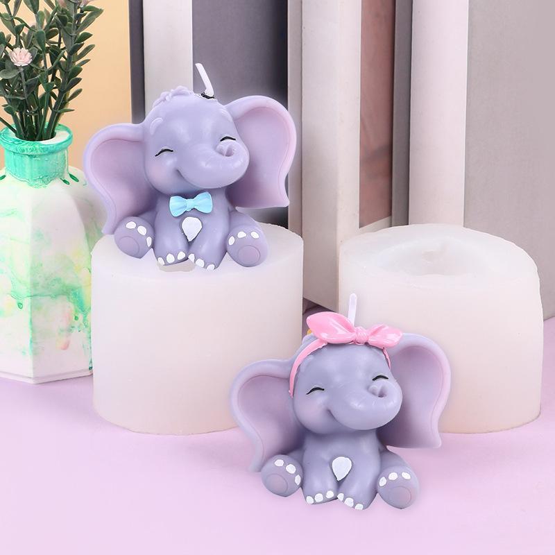 Cute 3D Elephant Silicone Cand - Melt Pour Soap Base recension och pris