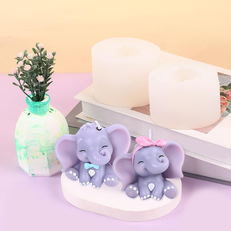 Cute 3D Elephant Silicone Cand - Melt Pour Soap Base recension och pris