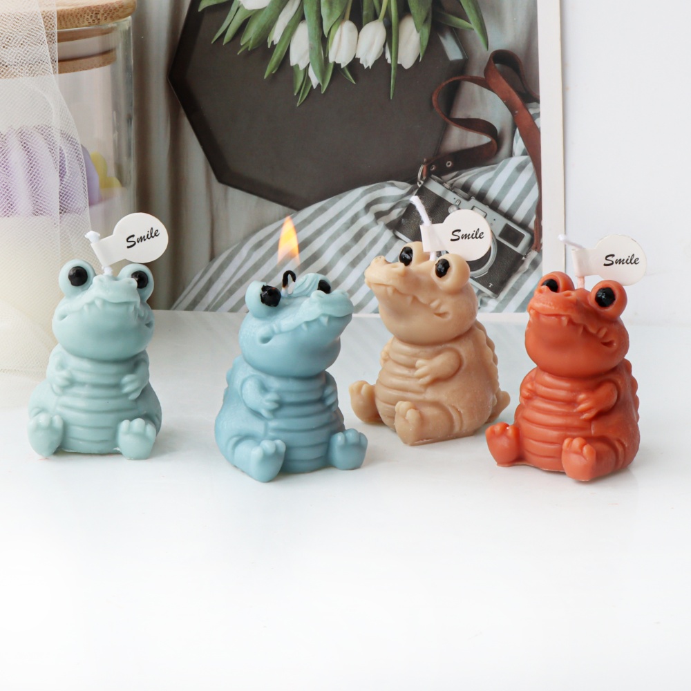3D Cute Crocodile Candle Silic - Soap Making In Home recension och pris