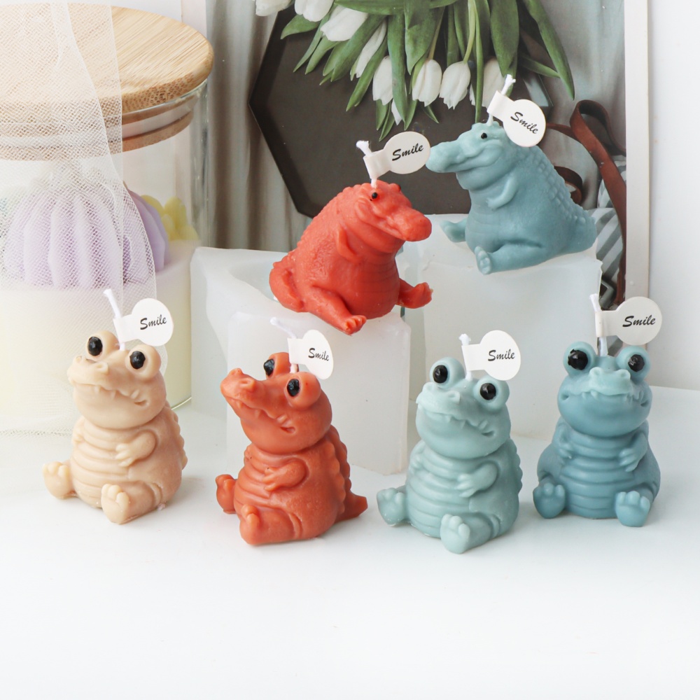 3D Cute Crocodile Candle Silic - Soap Making In Home recension och pris