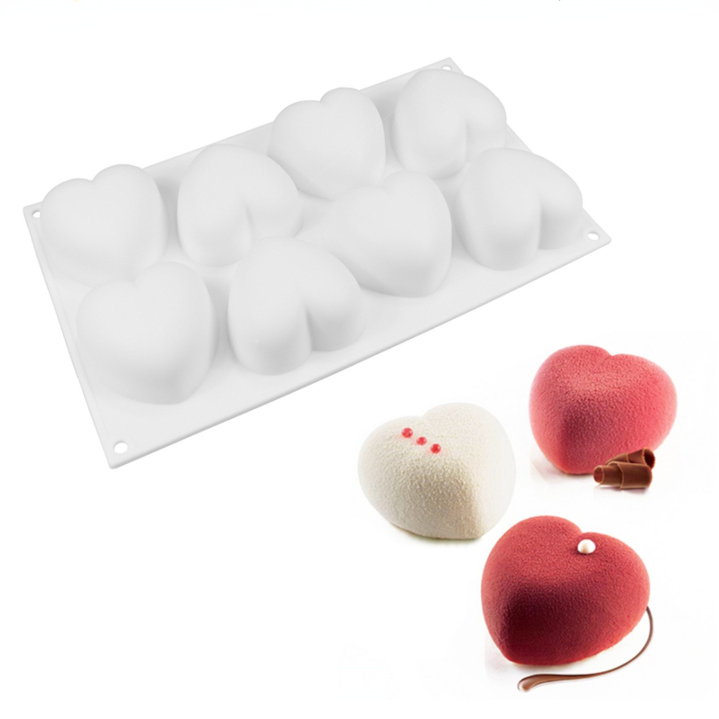 Love Heart Silicone Soap Mold  - Soap Making Tools recension och pris