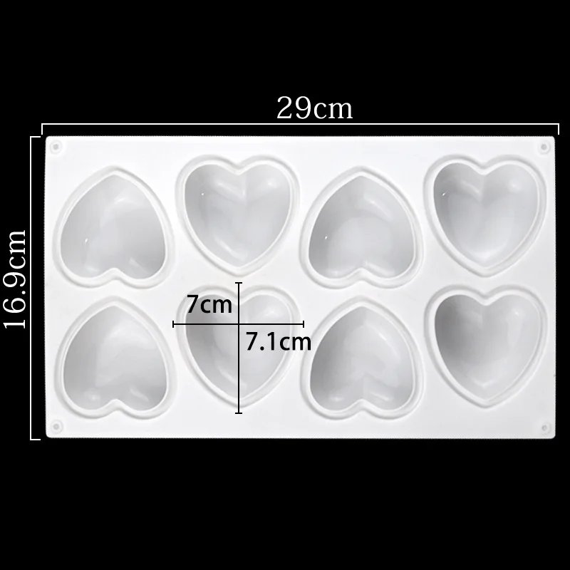 Love Heart Silicone Soap Mold  - Soap Making Tools recension och pris