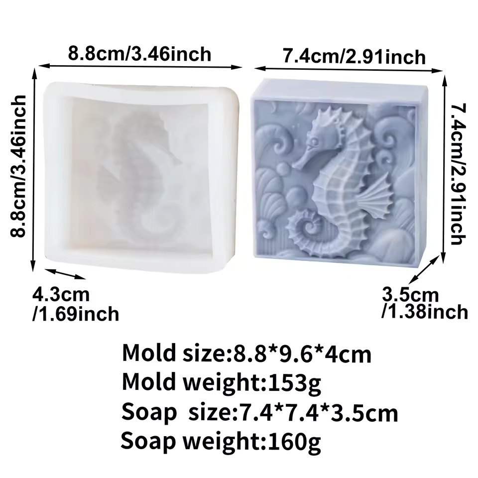3D Seahorse Silicone Soap Mold - Soap Making In Home recension och pris