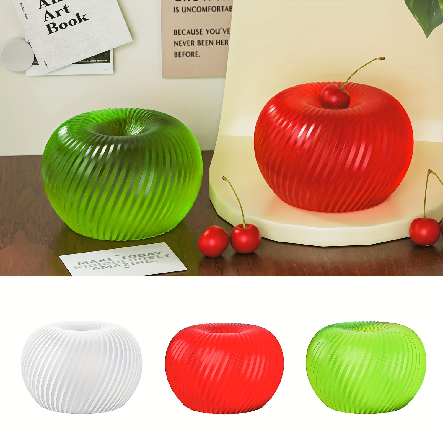 A trendy red apple silicone mo - Soap Making Tools recension och pris